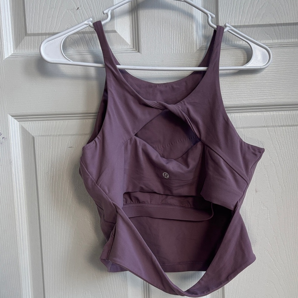 Lululemon Athletica Twist-Back Tank Lavender Lux Size 12 - Picture 2 of 2
